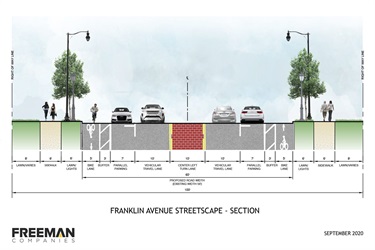 Section-Franklin-Ave-Parking-Protected-Bike-Lane