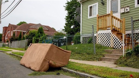 Bulky Waste item left on the curb illegally