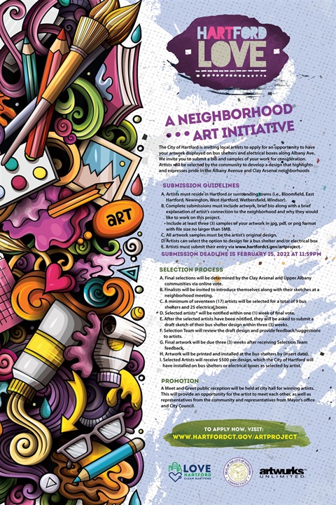 hARTford Love – a Neighborhood Art Initiative flyer