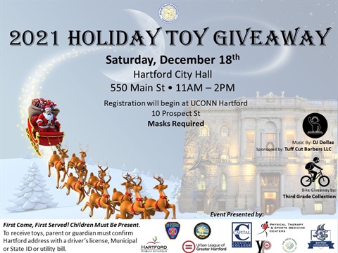 2021 City Of Hartford HOLIDAY TOY GIVEAWAY
