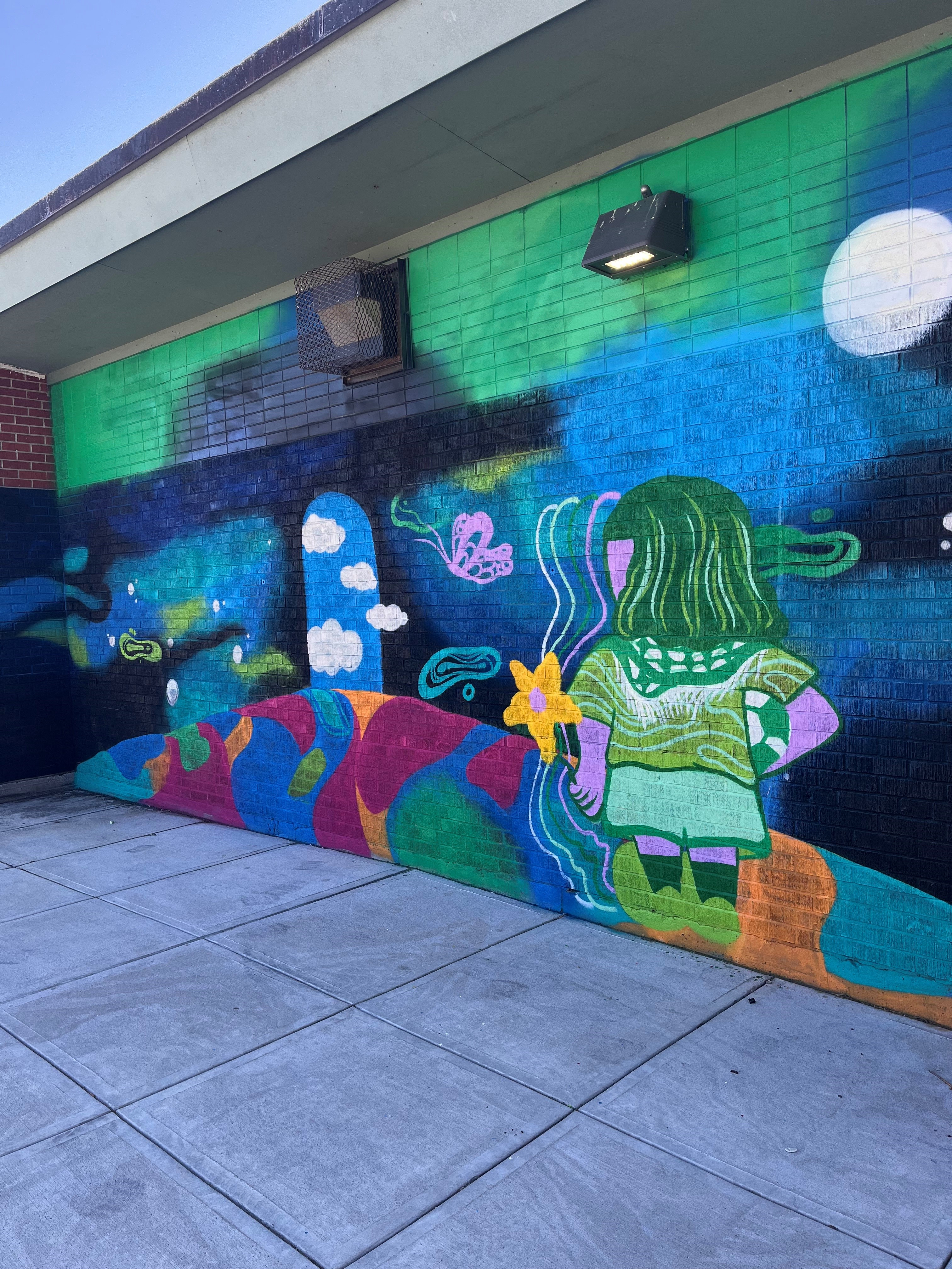 mural on the concession stand created by Lindaluz Carrillo