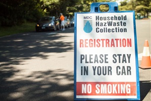 MDC HazWaste Collection Sign